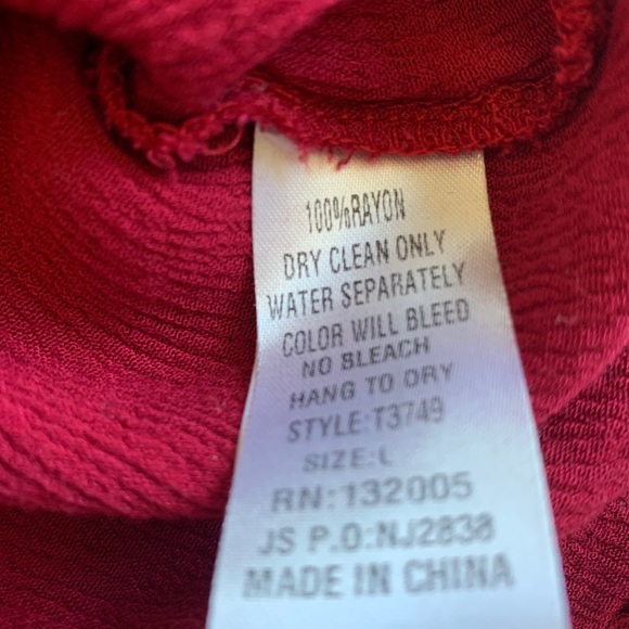 Entro size large long sleeve shirt with crochet - Picture 7 of 7